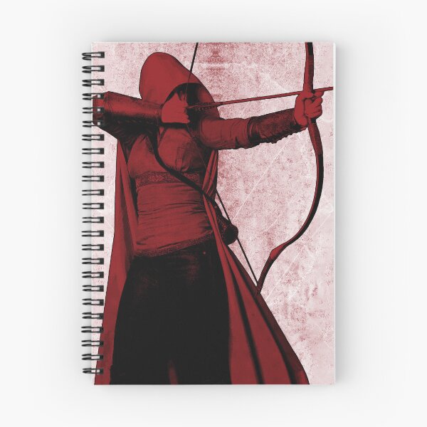 Item preview, Dark Red Hooded Fantasy Archer Drawing Bow Ranger designed and sold by Ghoul Enterprises.
