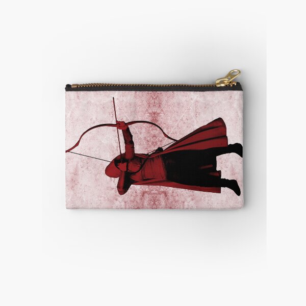 Item preview, Dark Red Hooded Fantasy Archer Drawing Bow Ranger designed and sold by Ghoul Enterprises.