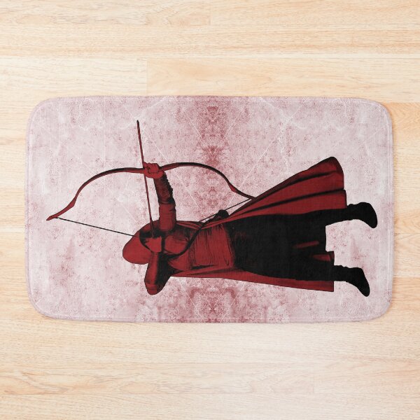 Item preview, Dark Red Hooded Fantasy Archer Drawing Bow Ranger designed and sold by Ghoul Enterprises.