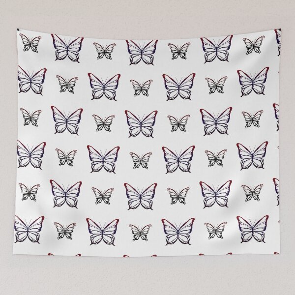 Item preview, Dark Glitter Butterfly Line Art Pattern designed and sold by OddBloomPNG.