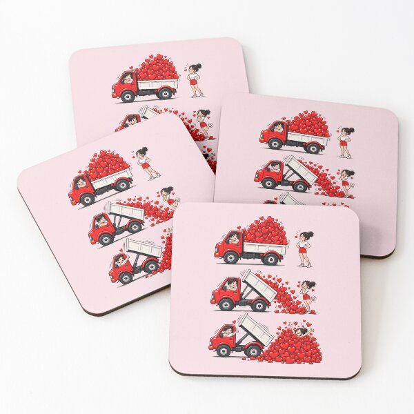 Item preview,  Love Delivery Truck – Funny Romantic Heart Gift Cartoon designed and sold by waikibi ⭐⭐⭐⭐⭐.