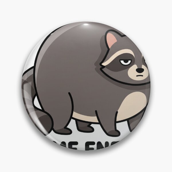 Item preview, Same Energy Round Raccoon Viral Meme Art designed and sold by Ninjacatoff.