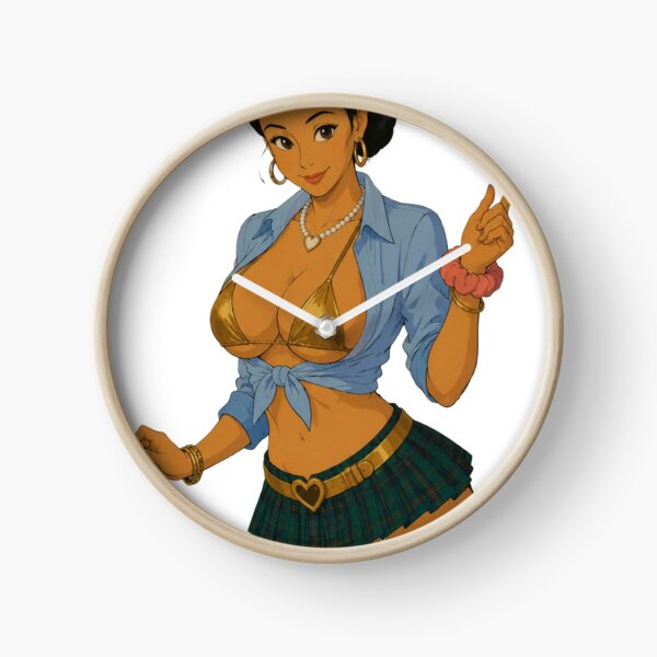Item preview, Retro Cartoon Pin-Up – Plaid Glamour Girl designed and sold by  Hollow Moon Studios..