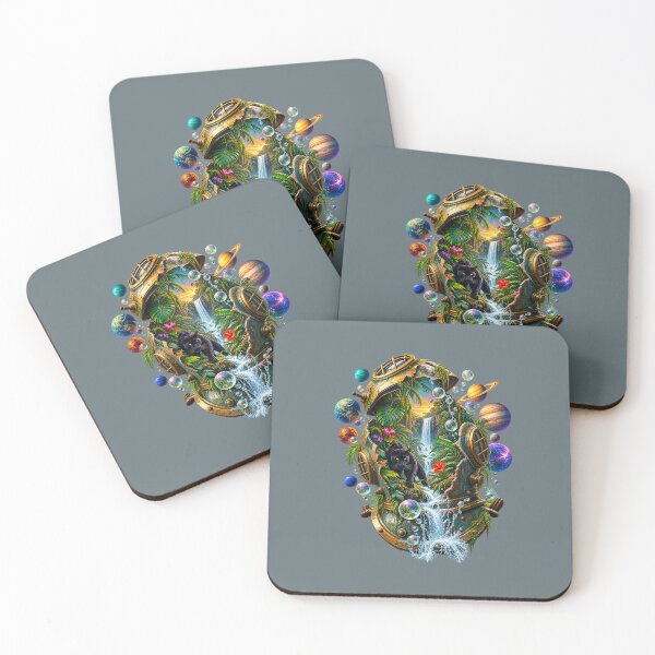 Item preview, Black Panther Waterfall and Planets Fantasy designed and sold by Odinsshop.
