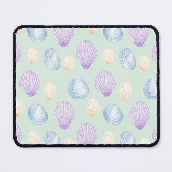 Item preview, Pastel Purple and Blue Seashell Pattern on Mint Green designed and sold by Creativveworrld03.