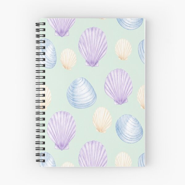 Item preview, Pastel Purple and Blue Seashell Pattern on Mint Green designed and sold by Creativveworrld03.