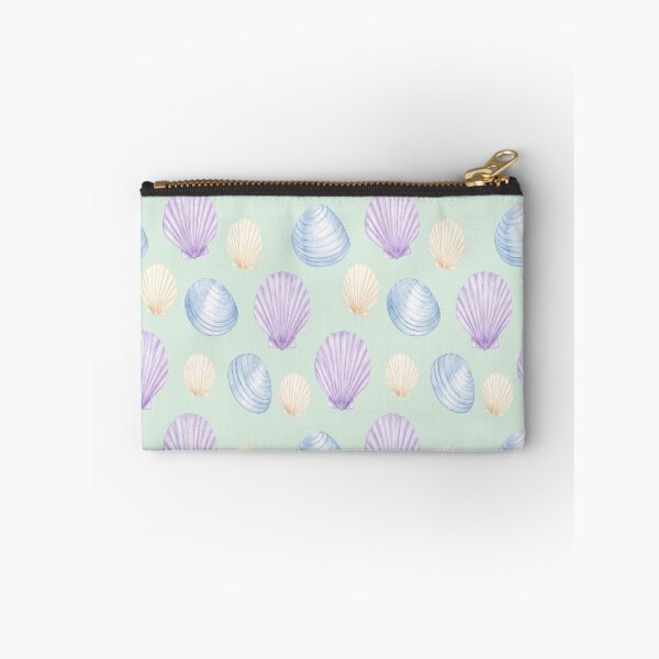 Item preview, Pastel Purple and Blue Seashell Pattern on Mint Green designed and sold by Creativveworrld03.