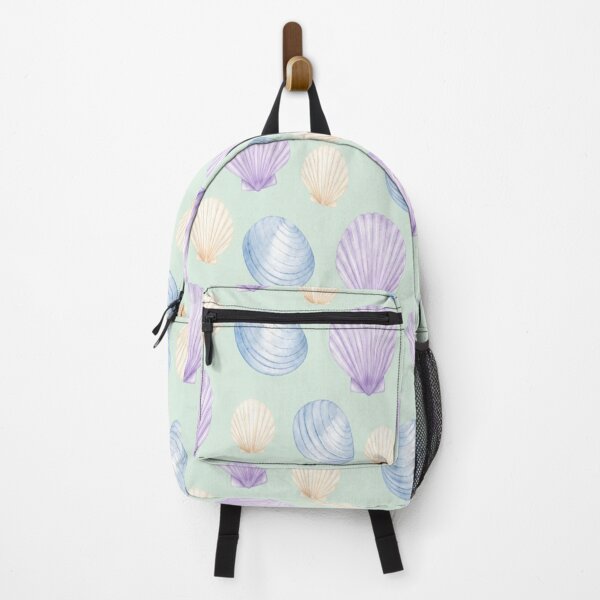 Item preview, Pastel Purple and Blue Seashell Pattern on Mint Green designed and sold by Creativveworrld03.