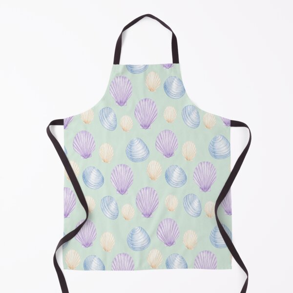 Item preview, Pastel Purple and Blue Seashell Pattern on Mint Green designed and sold by Creativveworrld03.
