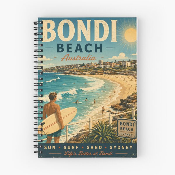 Item preview, Vintage Bondi Beach Australian Surf Travel Art designed and sold by RiderSpoon.