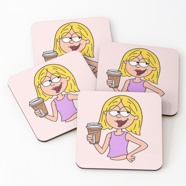 Item preview, Happy Blonde Girl Holding Iced Coffee – Lizzie McGuire Style designed and sold by LuloCreative.