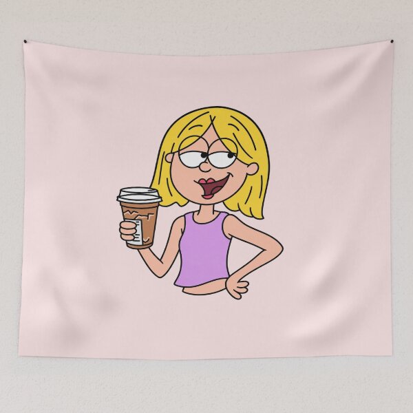 Item preview, Happy Blonde Girl Holding Iced Coffee – Lizzie McGuire Style designed and sold by LuloCreative.