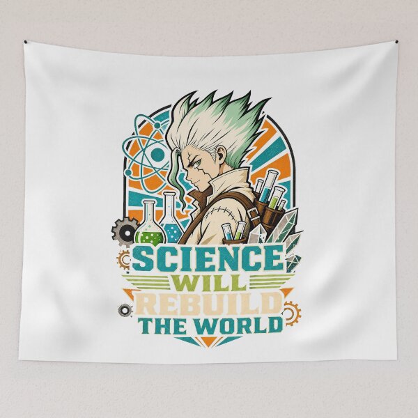 Item preview, Science Will Rebuild The World Retro Anime Graphic designed and sold by sidki-SDK.
