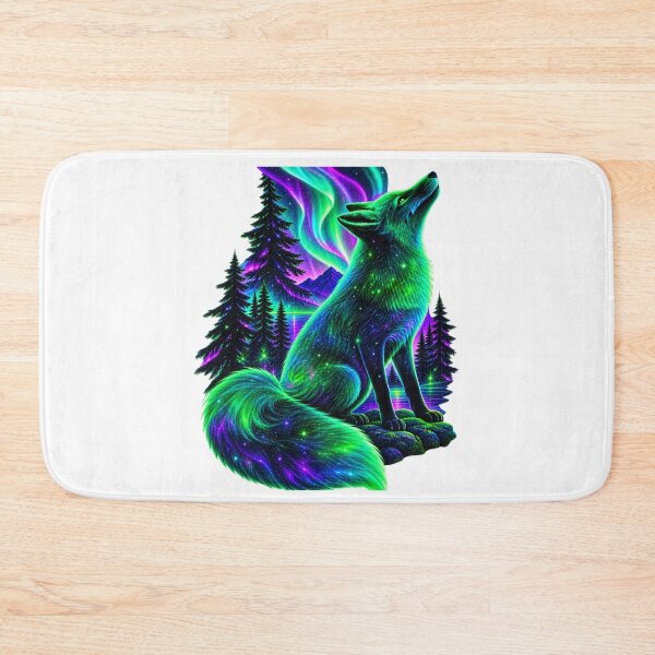 Item preview, Neon Cosmic Spirit Wolf Northern Lights  designed and sold by LC&LCPlatform.