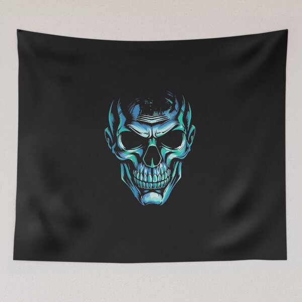 Item preview, Neon Cyber Skull Graphic - Futuristic Shadow Demon designed and sold by ERODED SELF.