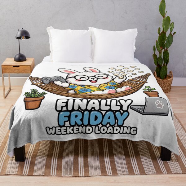 Item preview, Finally Friday Weekend Loading Bunny designed and sold by Surviving Monday Club.
