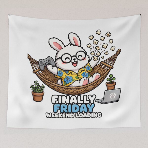 Item preview,  Finally Friday Weekend Loading Bunny designed and sold by Surviving Monday Club.