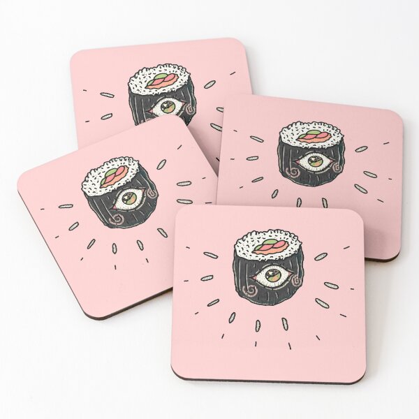 Item preview, Weird Japanese Sushi Art Surreal Food Humor Funny Sushi Illustration designed and sold by kuwagatamushi.