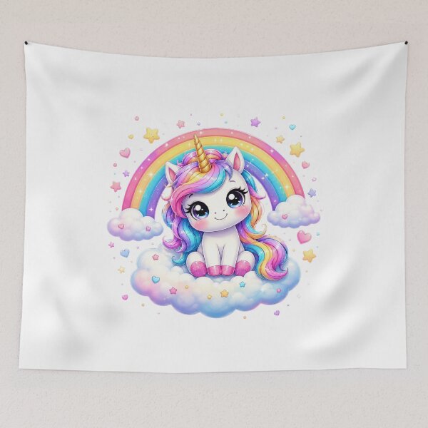 Item preview, Cute Rainbow Unicorn on a Cloud designed and sold by MySthore.