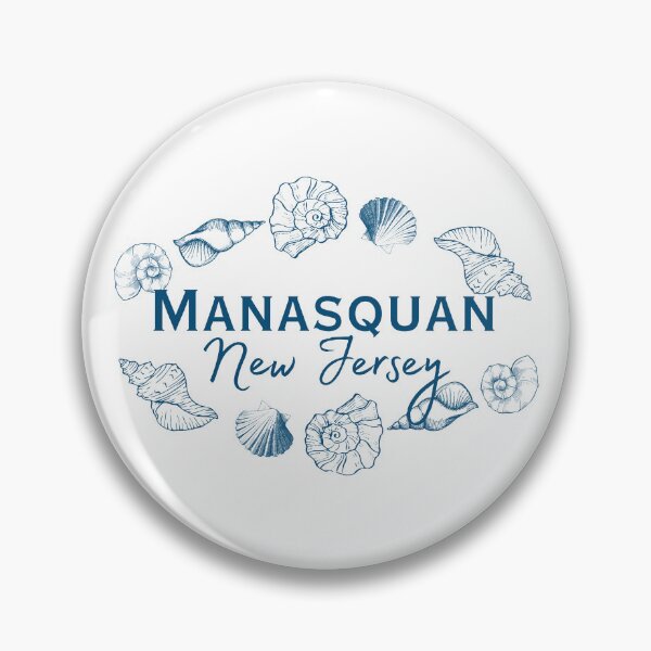 Item preview, Manasquan New Jersey Seashell Wreath | Jersey Shore Beach Town Souvenir designed and sold by DonnaRaine.