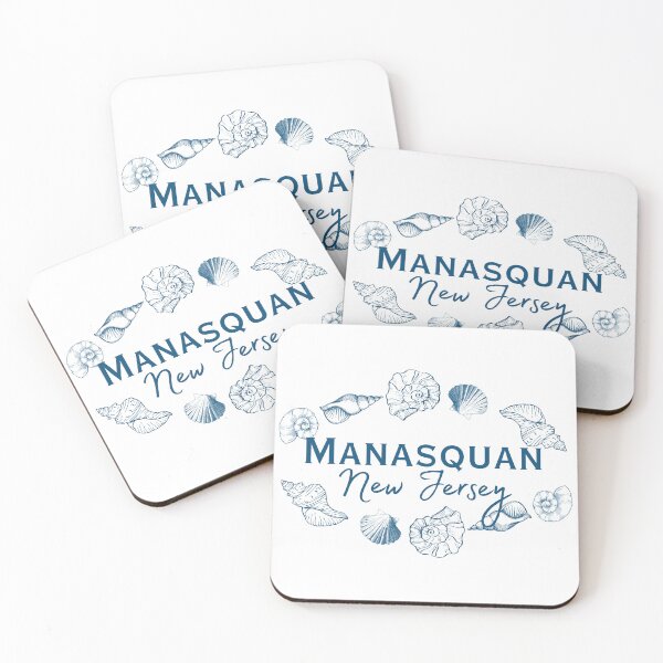 Item preview, Manasquan New Jersey Seashell Wreath | Jersey Shore Beach Town Souvenir designed and sold by DonnaRaine.