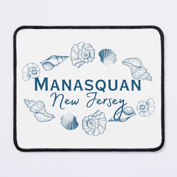 Item preview, Manasquan New Jersey Seashell Wreath | Jersey Shore Beach Town Souvenir designed and sold by DonnaRaine.