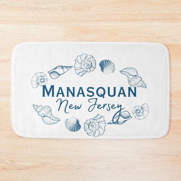Item preview, Manasquan New Jersey Seashell Wreath | Jersey Shore Beach Town Souvenir designed and sold by DonnaRaine.