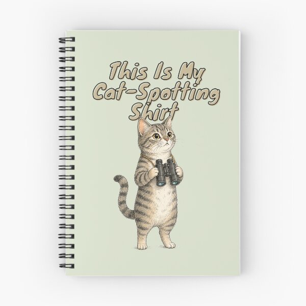 Item preview, This Is My Cat-Spotting Shirt – Funny Binoculars Cat T-Shirt designed and sold by NinaCreator.