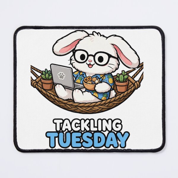 Item preview, Tackling Tuesday Bunny Focused Gamer designed and sold by Surviving Monday Club.