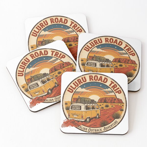Item preview, Vintage Uluru Road Trip Badge | Retro Camper Van & Outback Adventure designed and sold by RiderSpoon.