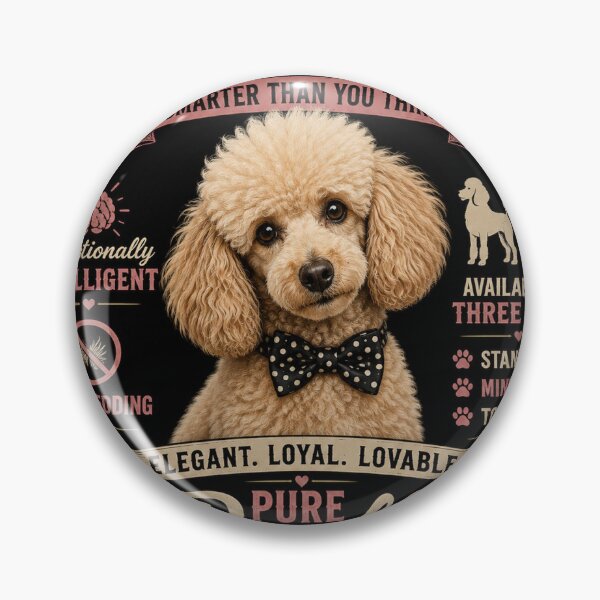 Item preview, Poodle – Exceptionally intelligent, low-shedding, and available in Standard, Miniature, and Toy sizes designed and sold by RiggsBubble.