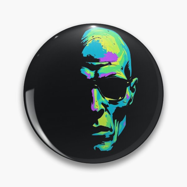 Item preview, Neon Neon Noir Cyber Agent - Futuristic Sunglasses Portrait designed and sold by ERODED SELF.
