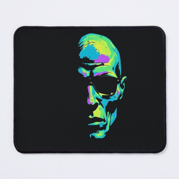 Item preview, Neon Neon Noir Cyber Agent - Futuristic Sunglasses Portrait designed and sold by ERODED SELF.