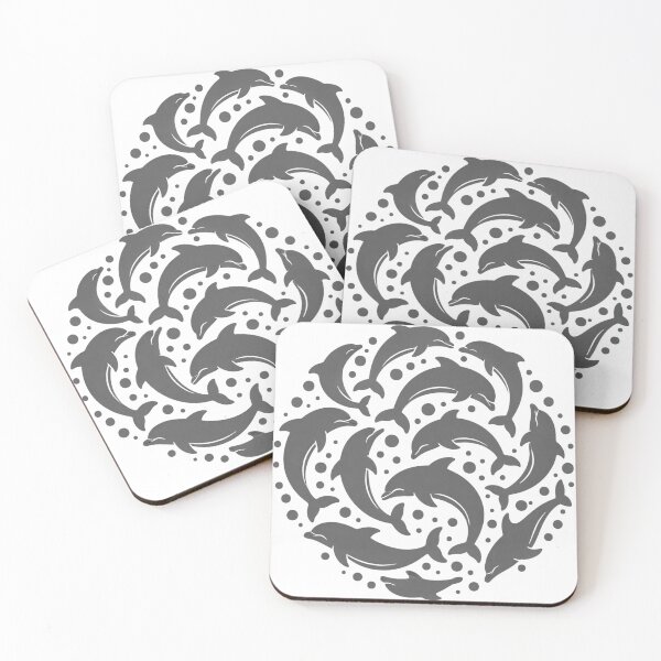 Item preview, Dolphin Silhouette – Ocean Dolphin Pod Marine Life Design designed and sold by ParfaitPrints.