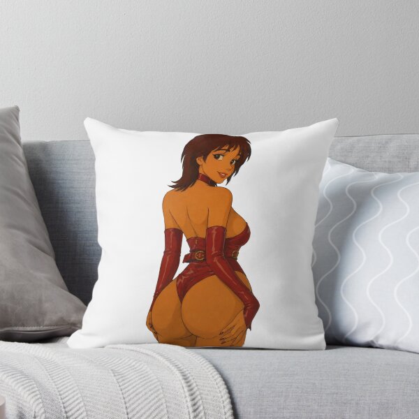 Item preview, Retro Cartoon Pin-Up – Red Leather Bombshell designed and sold by  Hollow Moon Studios..