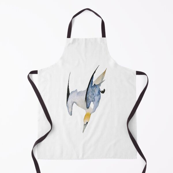 Item preview, Dynamic diving Gannet watercolour designed and sold by katrinekaarse.