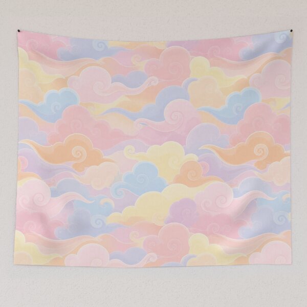 Item preview, Pastel Dreamy Cloud Pattern – Soft Pink, Peach, Blue & Violet Sky Design designed and sold by Elly-91.