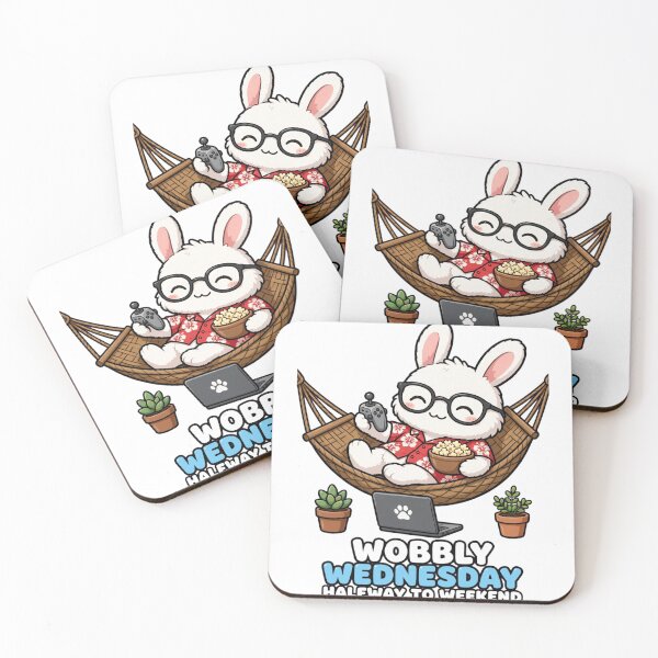 Item preview, Wobbly Wednesday Bunny Halfway Weekend designed and sold by Surviving Monday Club.