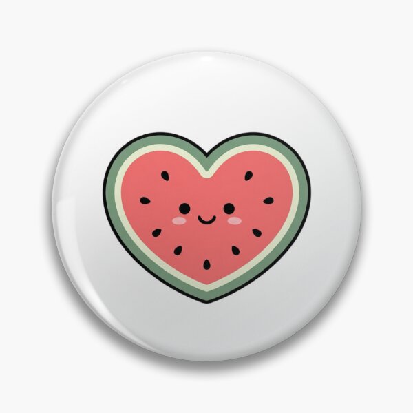 Item preview, Cute Kawaii Watermelon Heart Illustration designed and sold by ajamzbox.