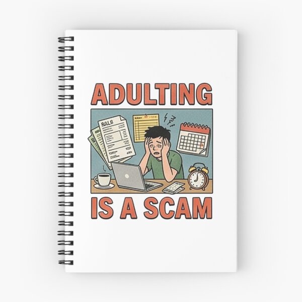 Item preview, Adulting Is a Scam — Funny Millennial & Gen Z Humor designed and sold by Tipsy24.