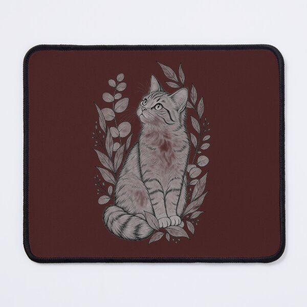 Item preview, Elegant Tabby Cat & Botanical Foliage — Minimal Line Art designed and sold by Tee Visions.