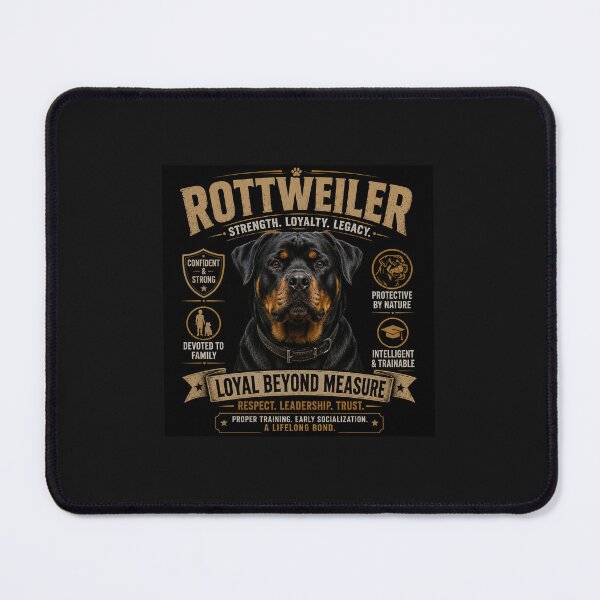 Item preview, Rottweiler – Confident, devoted, and protective when properly trained and socialized. designed and sold by RiggsBubble.