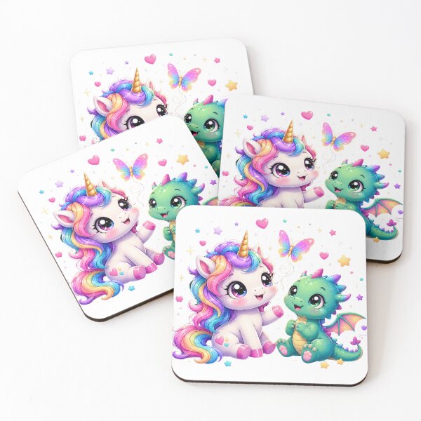 Item preview, Cute Unicorn and Baby Dragon designed and sold by MySthore.