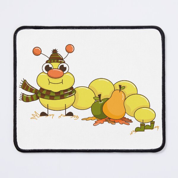 Item preview, Cute Autumn Caterpillar with Apple and Pear designed and sold by AnnaDesertArt.