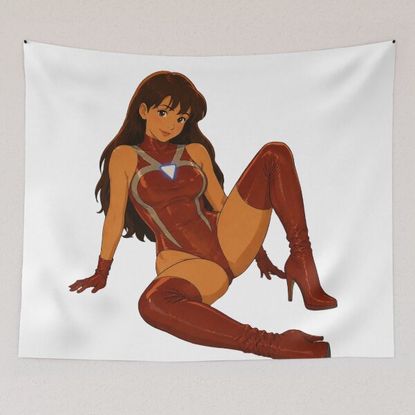 Item preview, Retro Cartoon Pin-Up – Red Superheroine Glamour designed and sold by  Hollow Moon Studios..