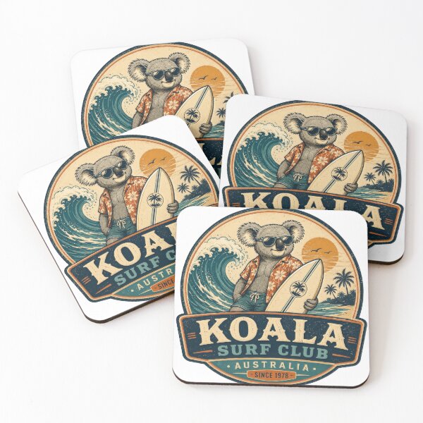 Item preview, Vintage Surfing Koala Australian Beach Club designed and sold by RiderSpoon.