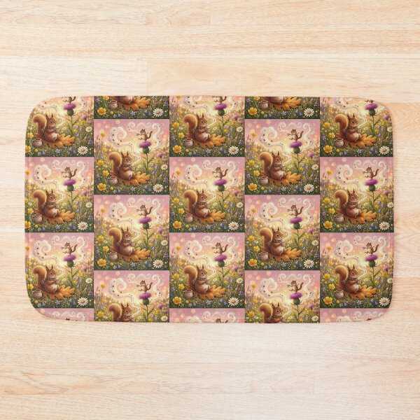 Item preview, Magical morning coffee with squirrels in a blooming meadow. designed and sold by JoyNest = "The nest of joy".