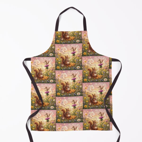Item preview, Magical morning coffee with squirrels in a blooming meadow. designed and sold by JoyNest = "The nest of joy".