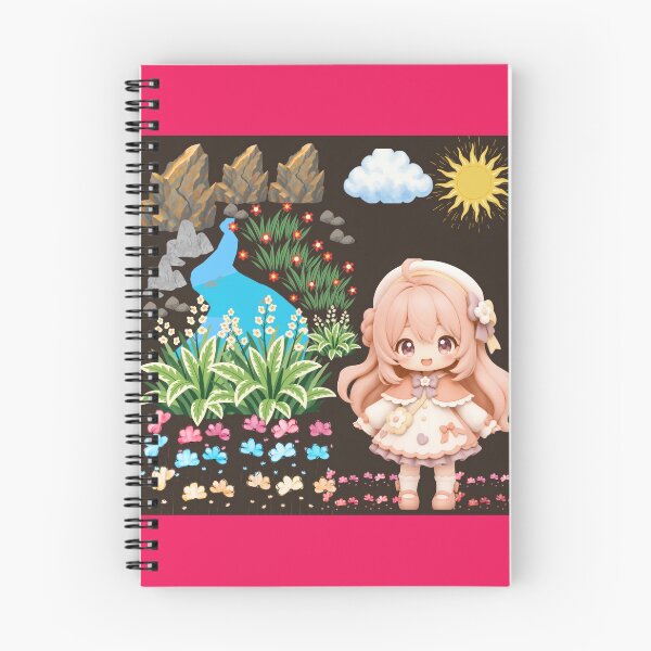 Item preview, Chibi Anime Girl in Enchanted Spring Meadow Art designed and sold by Azurart2.