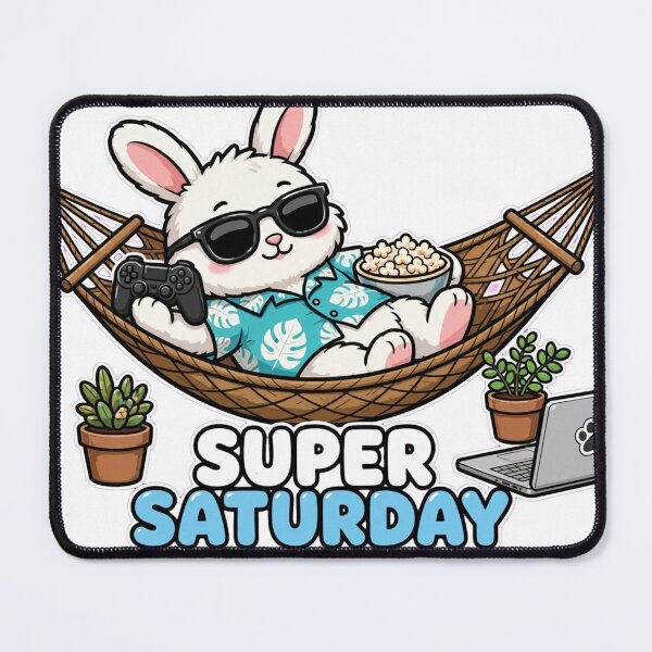 Item preview, Super Saturday No Alarms Bunny designed and sold by Surviving Monday Club.